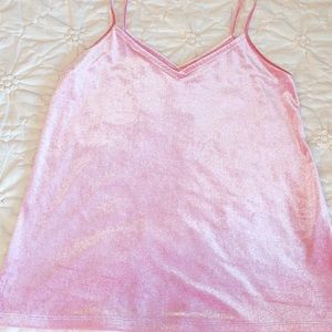 PINK VELVET TANK TOP!!